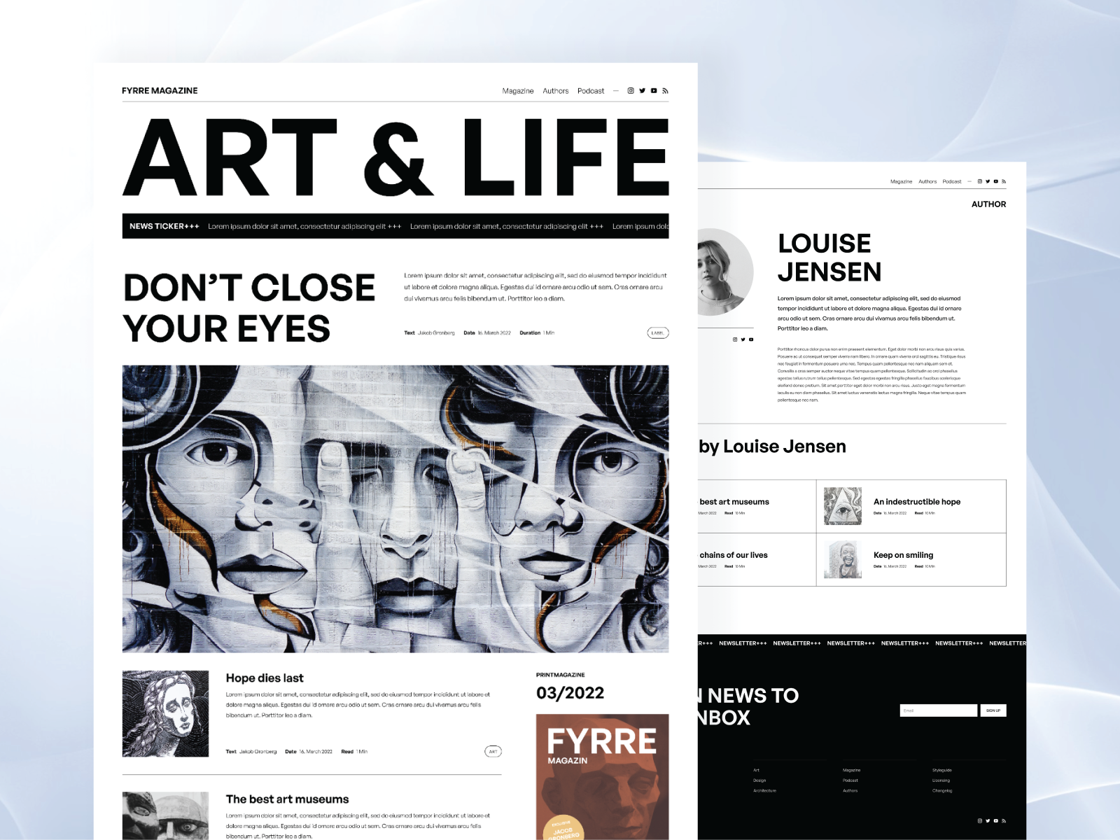 Online Magazine Website UI Design by Saiham Hossain on Dribbble