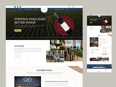 Vine Website Design creative enjoyment landing party premium responsive restaurant ui ui ux ux vines website wine club