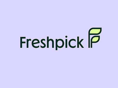 Freshpick logo branding brandmark design fresh graphic design herb identity logo mark minimal pick plant