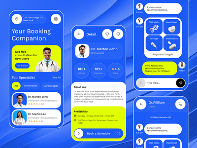 Online Doctor Appointment App app design app ui appointment booking booking app care app consultation app doctor app doctor appointment health healthcare app healthcare app design hospital hospital app medical app medicine app mobile app mobile app design patient app telehealth app ui