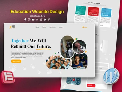 Education Website Design design developer education eduwebsite elementorpro grafixerbro onlinecourses tutorial webdesign website wordpresswebsite