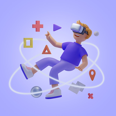 VR 3d character design game graphic design illustration ui virtual reality vr