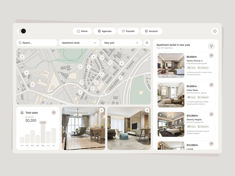 LoftLoom - SaaS Product apartment booking clean home rent houses landing page leasing market minimalist property real estate rent rent house rental renting room ui uiux web design website