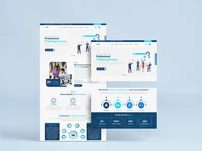 IT And Consulting Services Landing Page. consulting dashboard freelancing graphic design photoshop technology website