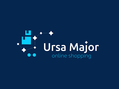 Ursa Major cart constellation logo parcell shop star ursa major