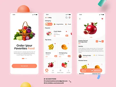 Food & Weg Delivery App graphic design logo ui uiux ux