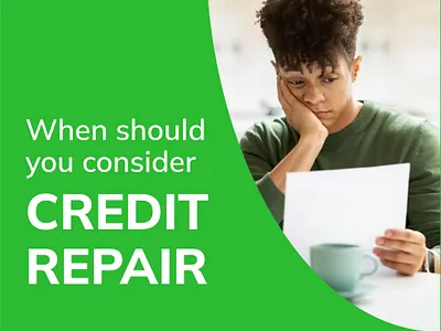 When Should You Consider Credit Repair? | NewHorizon.org 3d animation branding credit design graphic design illustration infographics logo motion graphics personal finance ui vector