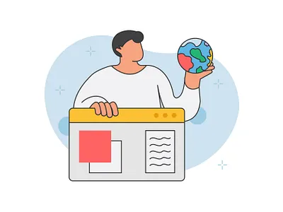 Businessman surfing web browser 👇🏽 graphics design