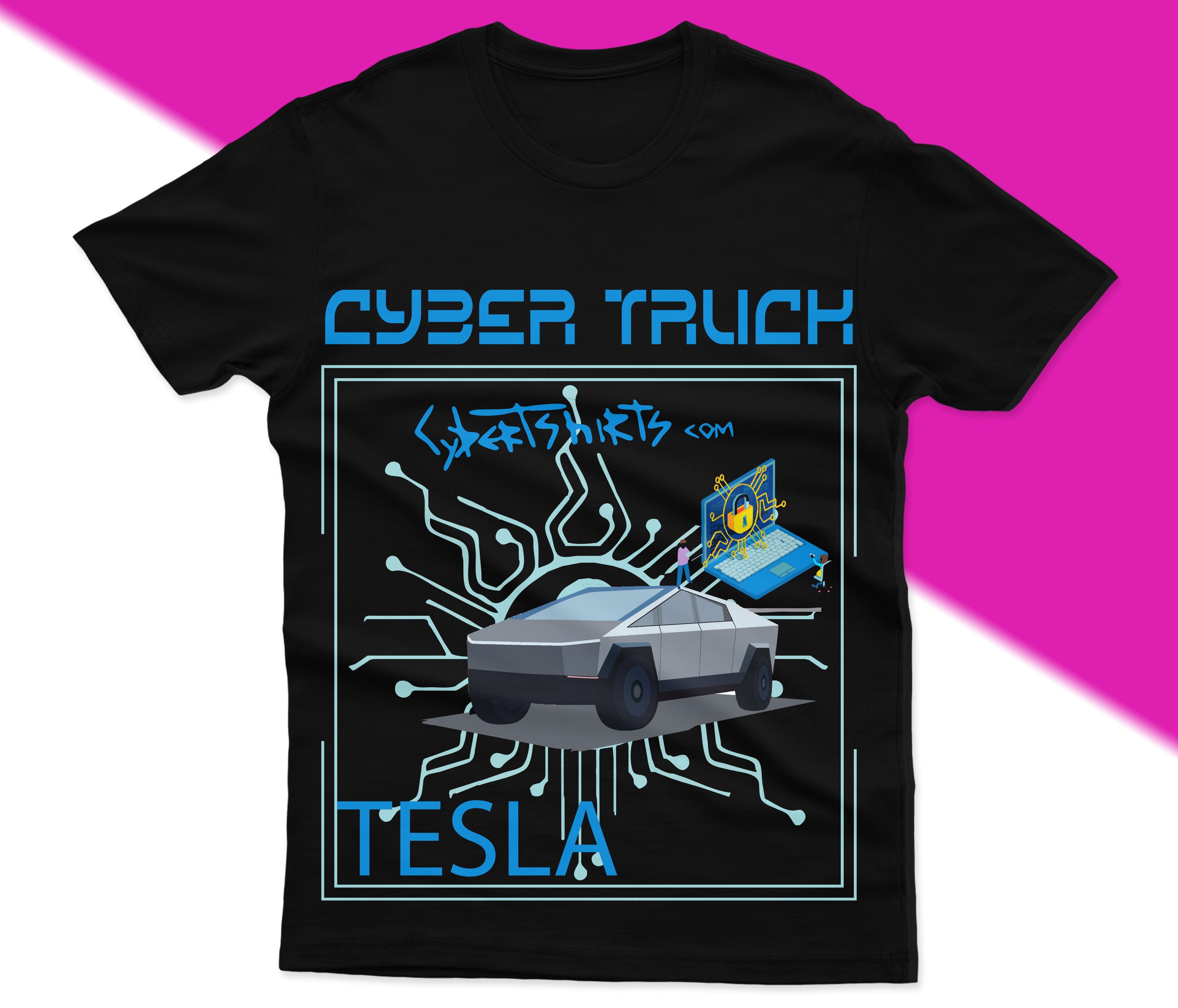 Cyber Truck T-Shirt appr branding clothing cybere design graphic design illustration t shirt t shirt design tshirts typography
