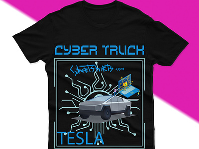 Cyber Truck T-Shirt appr branding clothing cybere design graphic design illustration t shirt t shirt design tshirts typography
