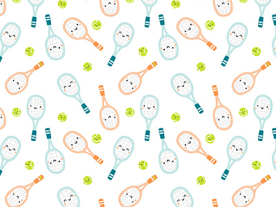 Tennis pattern baby collection baby pattern branding cute design fabric illustration kids seamless pattern sport tennis tennis pattern