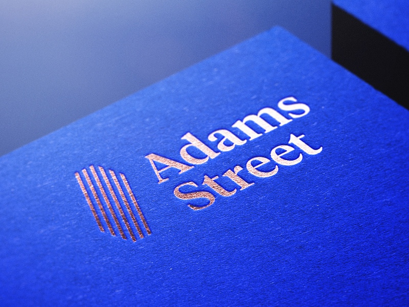 Adams Street - Rebrand adams street art direction brand application brand design branding design finance fintech foil graphic design investment logo logo design print print design private equity venture capital visual identity