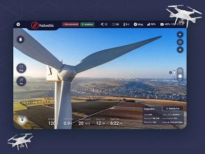 UAV Wind Turbine Inspections App app app drone drone minimal turbine uav uidesign uxdesign