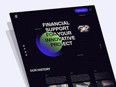 Landing Page for a Startup Financing Company business concept design innovations landing landingpage startup ui uiux ux webdesign website