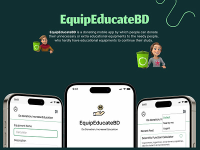 EquipEducateBD- Charity App UI/UX Design Case Study branding casestudy charity mobileapp problemsolver productdesigner ui uidesign uiux userexperience userresearch