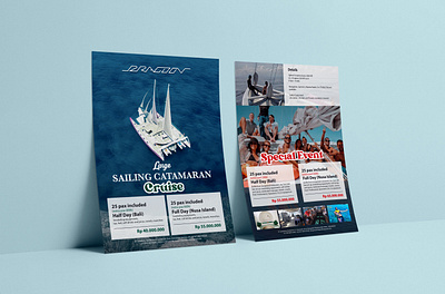 Dragon Large Sailing Catamaran Cruise Flyer balidesign flyer graphic design print promotion