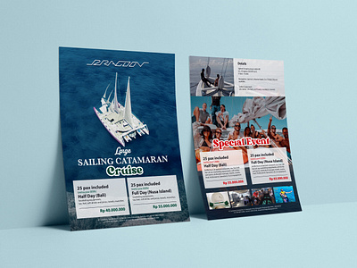 Dragon Large Sailing Catamaran Cruise Flyer balidesign flyer graphic design print promotion