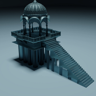 Glass Tower 3d animation blender design motion graphics