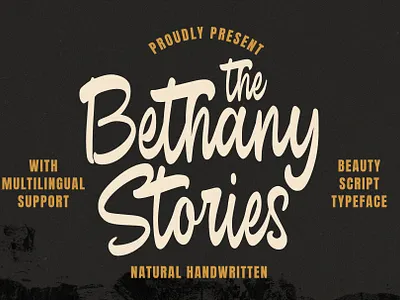 The Bethany Stories Handwritten Script branding design font identity illustration lettering logo type typography ui