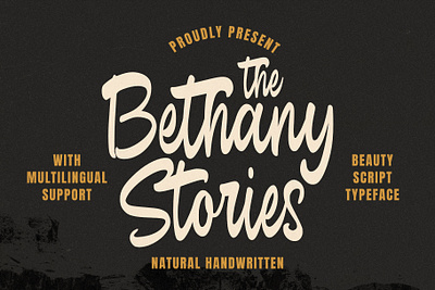 The Bethany Stories Handwritten Script branding design font identity illustration lettering logo type typography ui