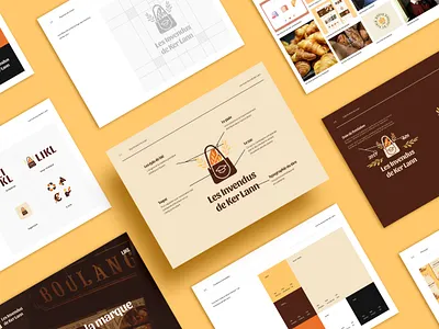 brand presentation for a bread association baguette bakery branding bread design graphic design illustration logo mockup oats pastries presentation style guide