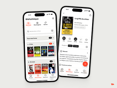 App for Book Lovers 🧡📚 book clean ui library mobile app mobile ui ui design user interface ux design