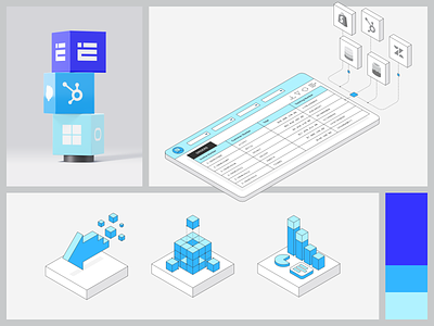 eOne - Branding b2b bento branding data guidelines illustration integrations interface isometric saas ui web