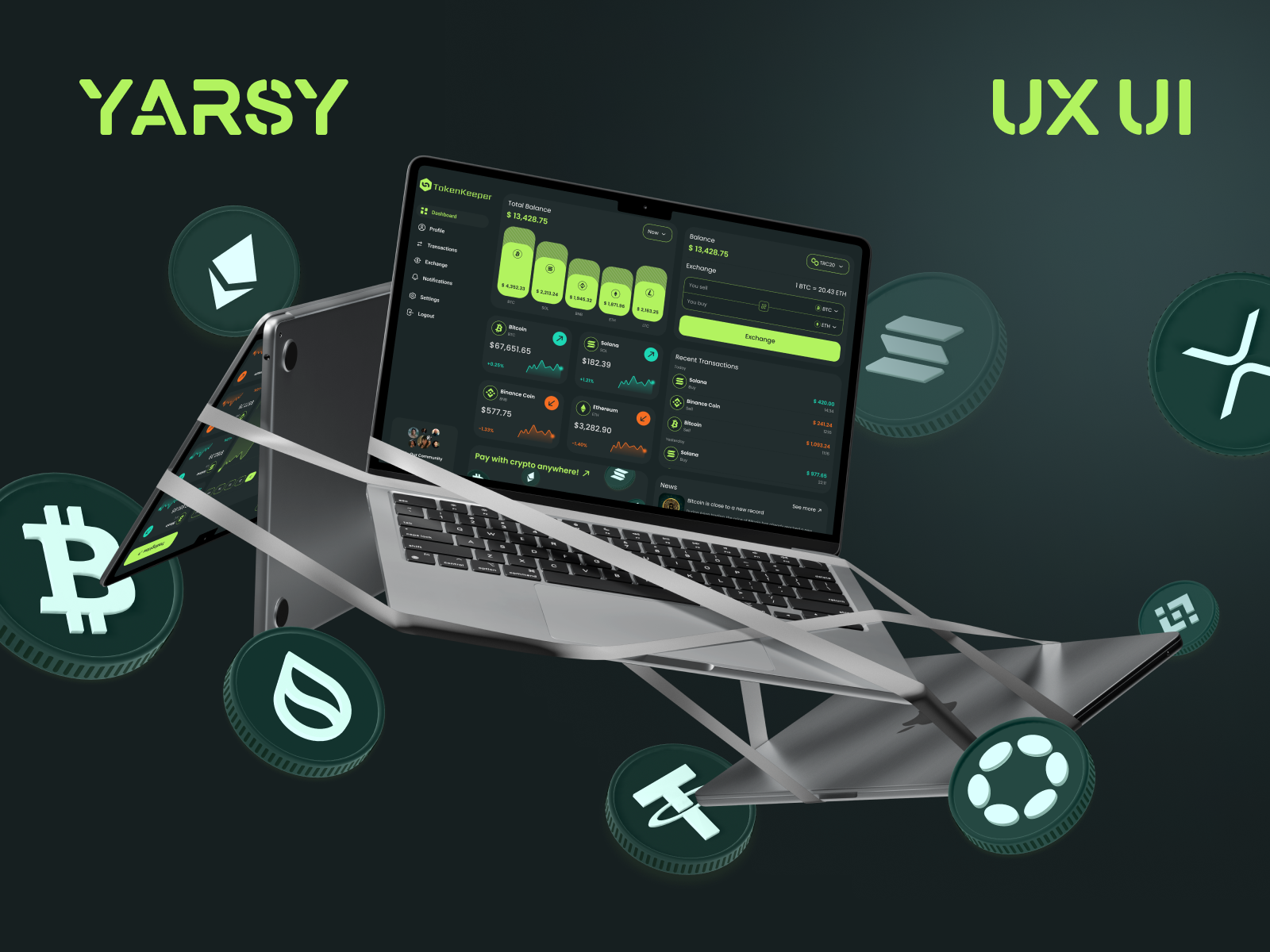 Crypto Exchanger - Web3 FinTech | Trading Wallet | Swap branding coins creativeui crypto crypto coin dashboard design designinspiration dribbbleshowcase figma illustration nft product design ui uiuxdesign userexperience ux visualdesign web 3 design web3