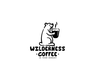 Wilderness Coffee alex seciu bear bear logo branding character coffee coffee logo halftone logo design logo designer