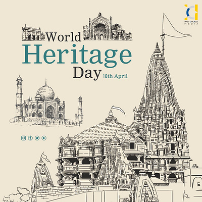 World Heritage Day branding graphic design soci social media