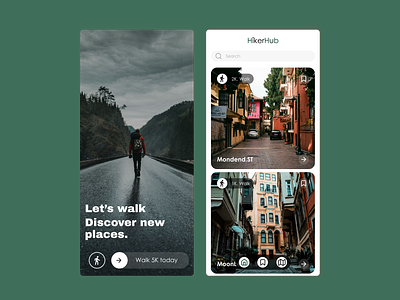 UI design-Walking app app design graphic design ui ui design ux ux design