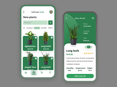 Application for selling plants