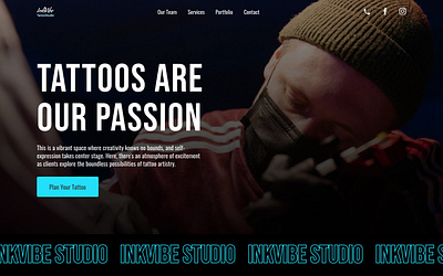 Design site for Tattoo Studio branding des design graphic design logo tattoo typography ui