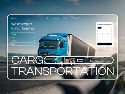 Cargo trans cargo delivery design graphic design landig page landing logistics minimalism ui доставка