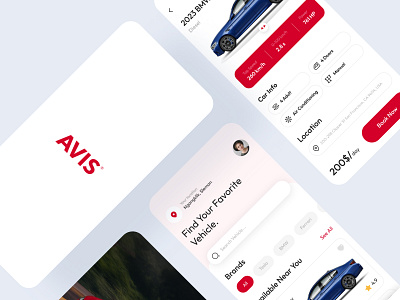 Avis Car🚗 Rent App📱 Redesign android android app app application cab booking app car booking app car info app car rent app design find your car app graphic design ios ios app mobile app rent app travel app ui ui design ui ux vehicle rent app