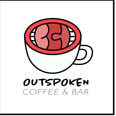 Outspoken Coffee & Bar (faux client) brand identity branding coffee logo design graphic design illustration logo typography