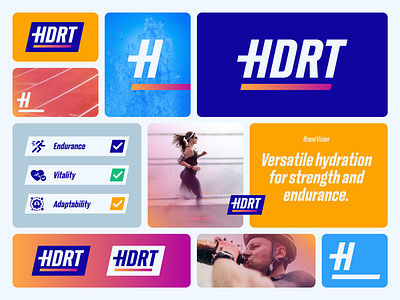 HDRT - Visual identity design activity bento body brand branding drink hdrt health hydrate label design lettermark run sport brand sportvital supplement water wordmark