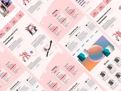 Digital Company Agency web UI design 3d animation branding brandladder dribble figma freelance ui ux