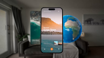 Spatial Computing Travel App apple vision pro ar concept spatial computing travel ui