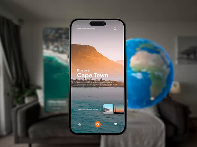 Spatial Computing Travel App apple vision pro ar concept spatial computing travel ui