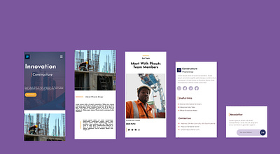 Construction website . Mobile App. logo ui