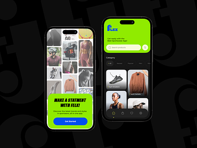 Flex Sport's Wear App and Website app branding design sportsapp sportswearapp ui uidesign ux website