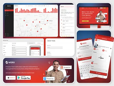 Data Collection and Management - Worx app data collection and managament design figmadesign ui ux