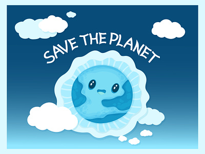 save the planet branding clouds design earth graphic design happy earth day illustration logo planet protect planet sky vector