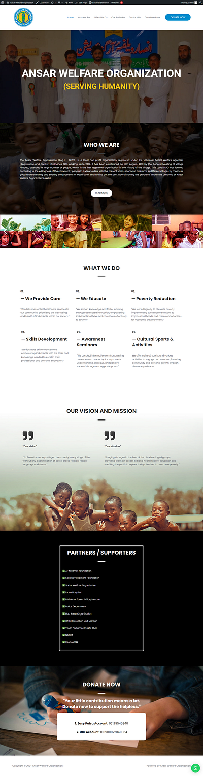 35. Non-Profit Organization Site Using WordPress And Elementor