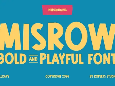 Misrow – Bold Display Font branding display fonts graphic design logo playfull