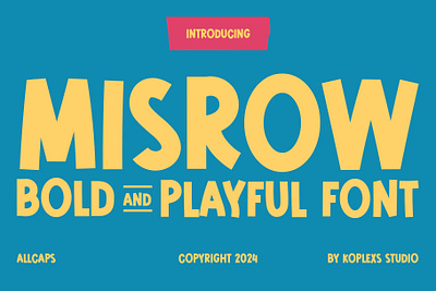 Misrow – Bold Display Font branding display fonts graphic design logo playfull