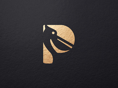 Pelican Head - P Letter Logo bird logo brand brand design design identity illustration initial p logo logo design logotype monogram negative space pelican pelican p studio template
