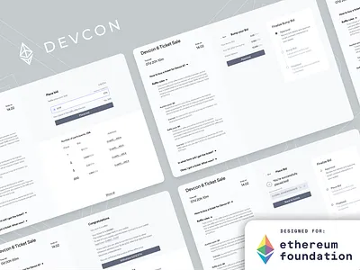 DEVCON - UX/UI Wireframes blockchain cryptocurrency design illustration logo ui ux wireframes