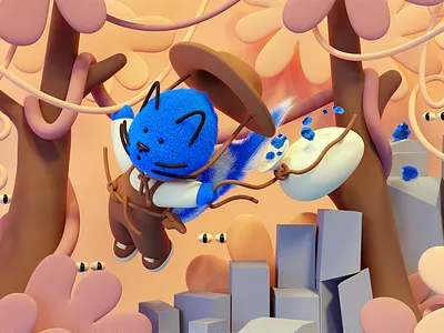 Treasure hunting mascot 3d 3d character animation blender blender art branding character character design character model graphic design logo motion graphics